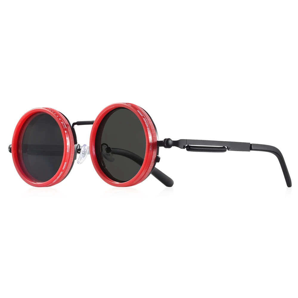 CRIXALIS™ Retro Polarized Round Sunglasses – Adjustable Tint Collection