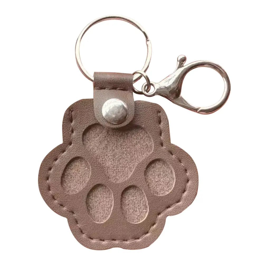 Paw Print Pet Memorial Keychain | Fur Keepsake Storage Pendant | Gift for Pet Lovers