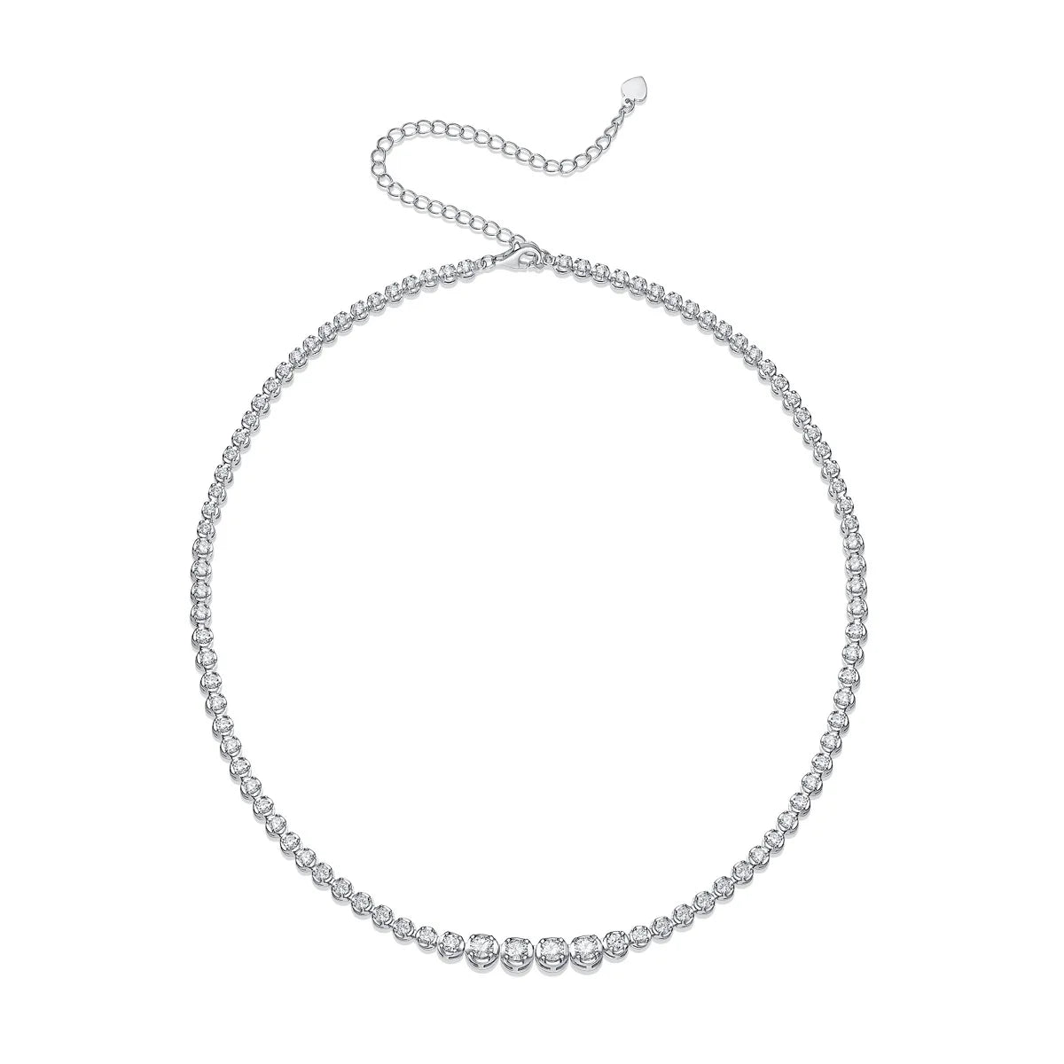 LYEE CYEE 925 silver moissanite necklace 4mm casual fashion light luxury women's senior gift with certificate authentication
