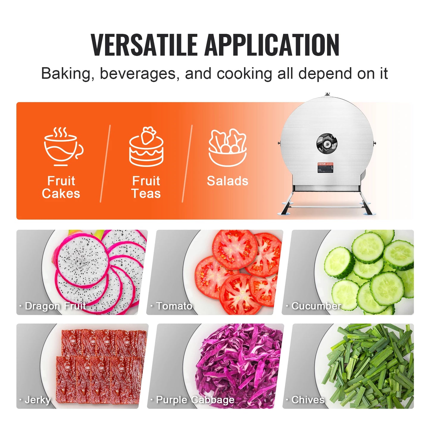 SucceBuy Electric Vegetable Slicer | Adjustable 0–12mm Thickness | Commercial Grade Food Cutter | Manual Convertible Design