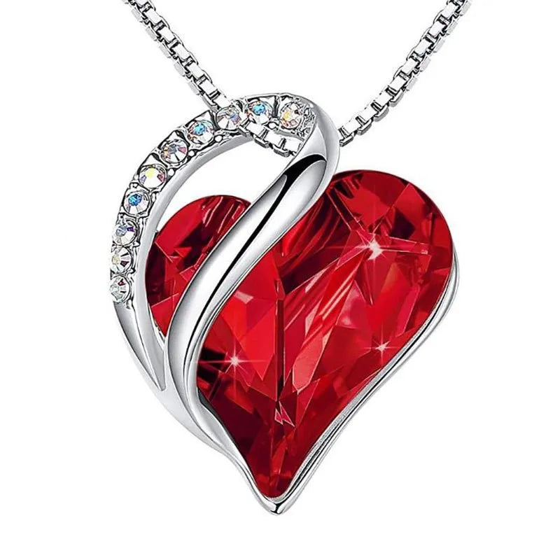 Ocean Heart Necklace | Eternal Rose Gift Box | Romantic Jewelry Gift for Her