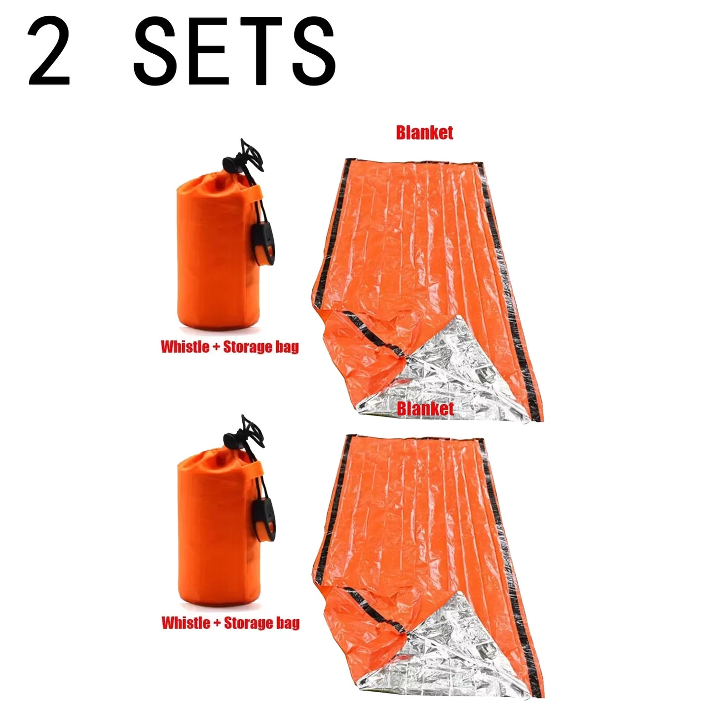 Emergency Survival Sleeping Bag | Waterproof Thermal Mylar Blanket | Outdoor Camping & Rescue Gear