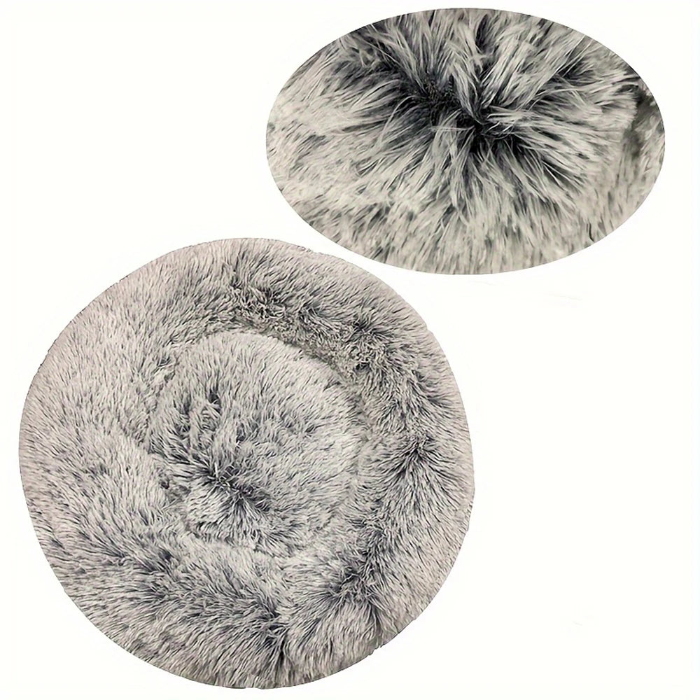 Round Plush Dog & Cat Bed – Washable Warm Pet Sofa for Small, Medium & Large Pets 🐾