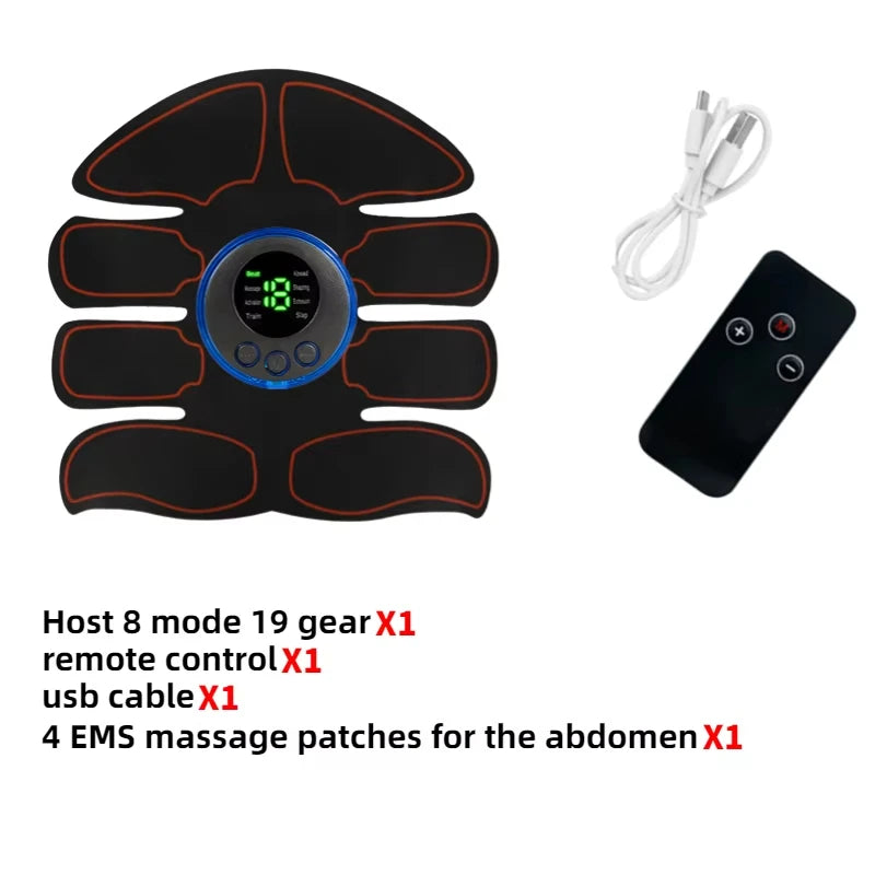 Wireless EMS Muscle Stimulator | Abs, Hip & Buttocks Trainer | Body Toning Fitness Massager