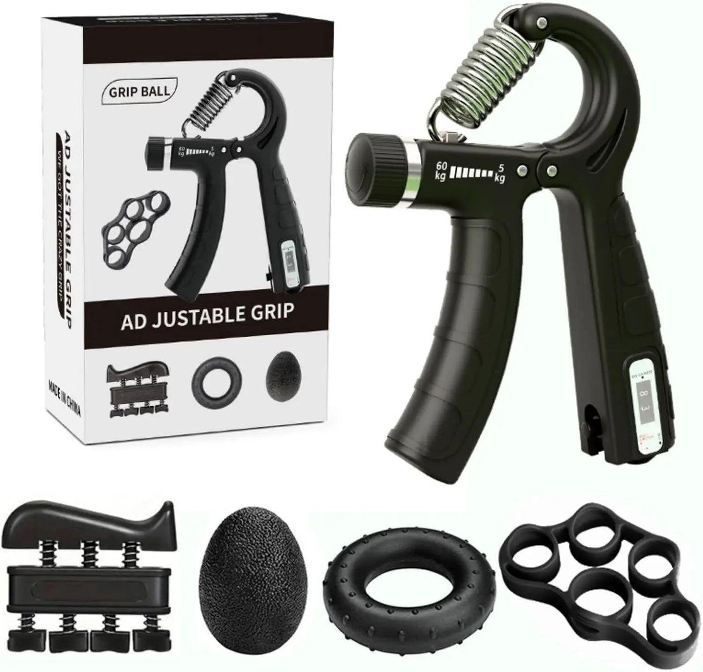 GripForce™ Hand Strength Trainer Kit – Complete Grip & Forearm Workout Set