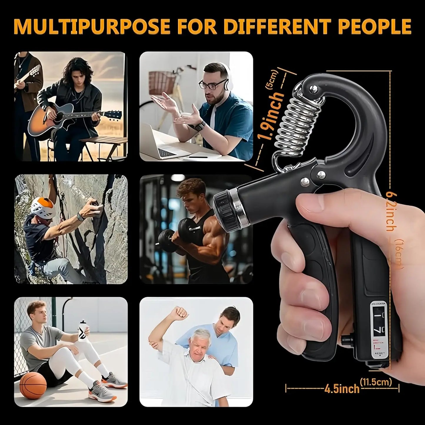 GripForce™ Hand Strength Trainer Kit – Complete Grip & Forearm Workout Set