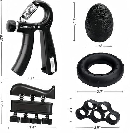 GripForce™ Hand Strength Trainer Kit – Complete Grip & Forearm Workout Set