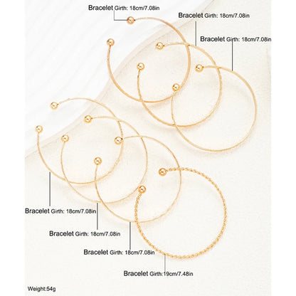 RebelGlow™ 7-Piece Gold Bracelet Collection – Punk & Goth Style