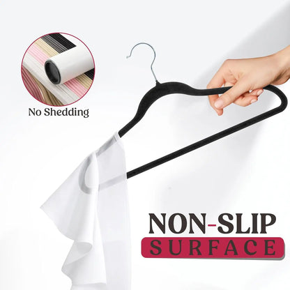 Lux Decor 30/50/100 Velvet Hangers - Premium Non-Slip Heavy Duty 360° Swivel Hook Hanger for Closet - Coat Pants Felt Hanger