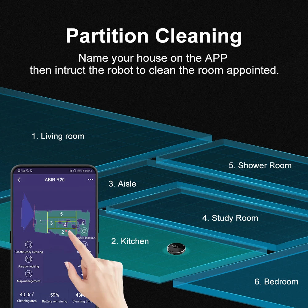 ABIR X8™ Smart Robot Vacuum – Advanced Laser Navigation Series