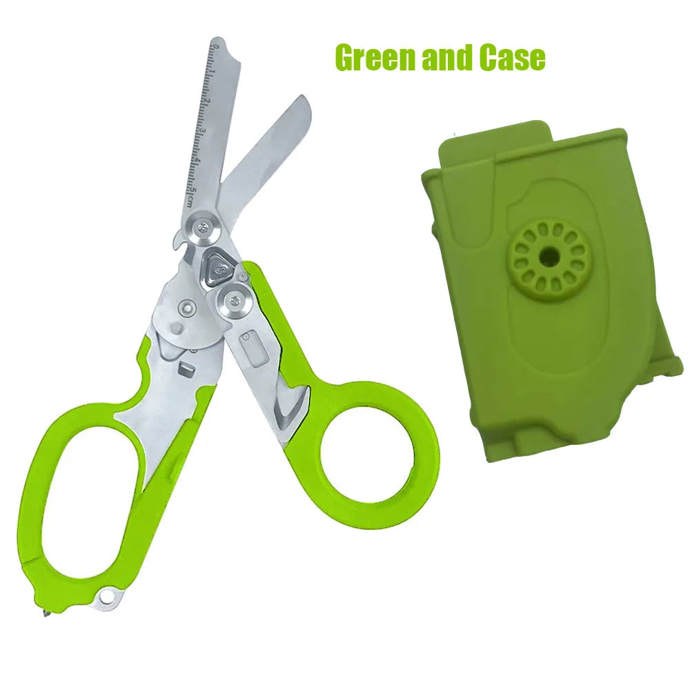 Tactical Medical Scissor Emergency Rescue Shear First Aid Kit Raptor Scissors Foldable Plier Outdoor Survival EDC Tool Gear