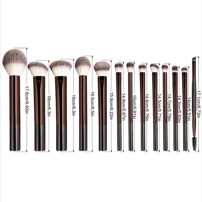 LuxeBlend™ 13-Piece Professional Makeup Brush Collection