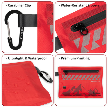 Rhino Rescue Ultralight First Aid Kit | Waterproof Compact Medical Kit | Outdoor & Travel Essential