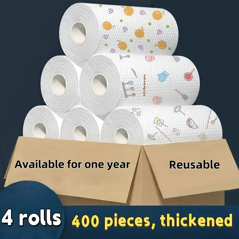 CleanEase™ Disposable Kitchen Cloth Roll – Multi-Purpose Cleaning Wipes