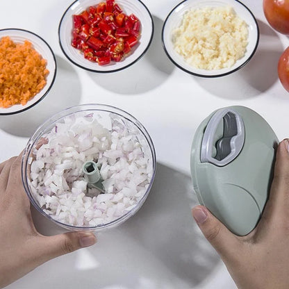 Manual Food Chopper, 500ml/900ml Hand-Pull Vegetable Cutter, Meat Mincer, Garlic Press & Onion Chopper for Everyday Kitchen Use