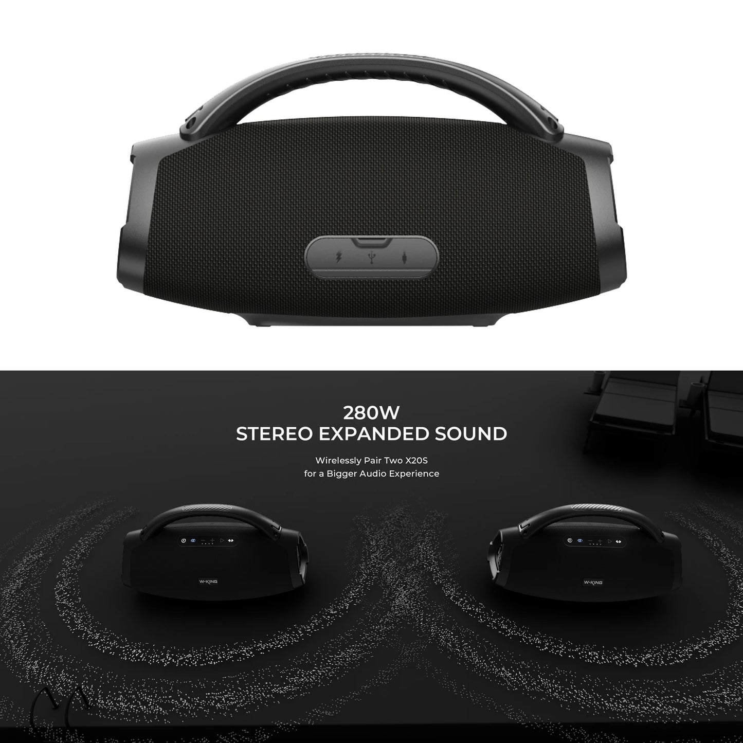 W-KING X20S™ Premium Bluetooth Party Speaker – Powerful Outdoor Sound