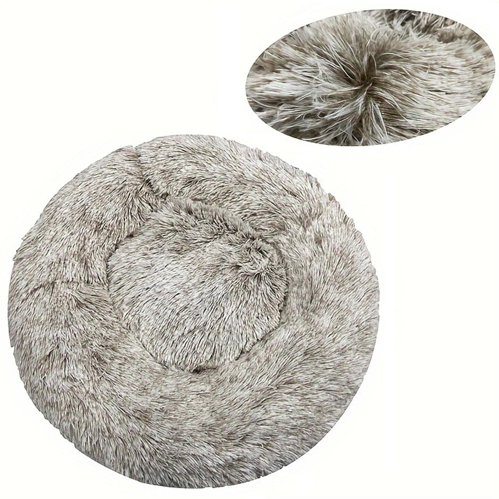 Round Plush Dog & Cat Bed – Washable Warm Pet Sofa for Small, Medium & Large Pets 🐾