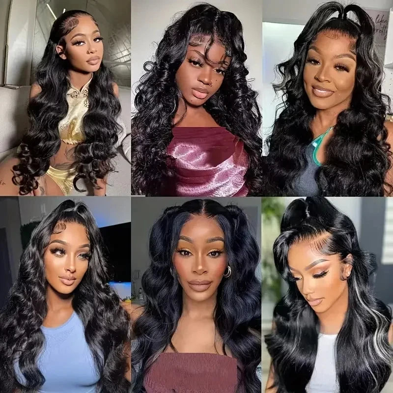 180% Density Brazilian Human Hair HD Lace Front Wig – 13x4 Pre-Plucked Transparent Lace, Bleached Knots, Natural Hairline