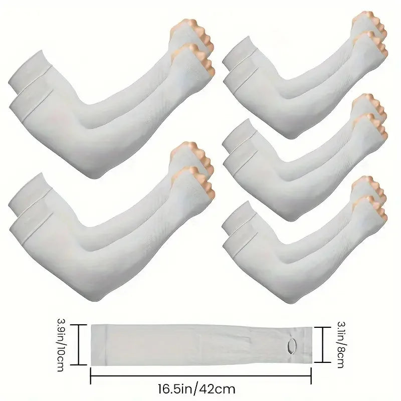 Ice Silk Sun Protection Arm Sleeves | UV Resistant Cooling Sleeves for Outdoor Comfort & Sports