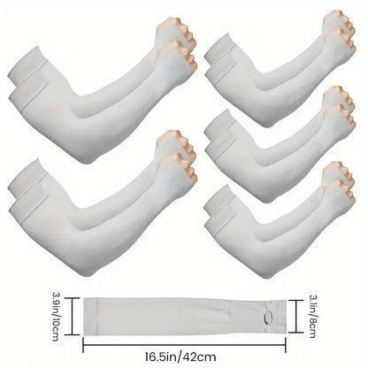 Ice Silk Sun Protection Arm Sleeves | UV Resistant Cooling Sleeves for Outdoor Comfort & Sports