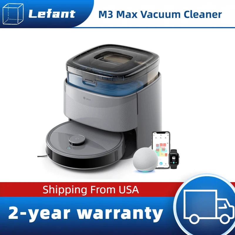 Lefant M3 Max Robot Vacuum & Mop | 20000Pa Suction | Dual Spinning Mop | Auto Mop Washing System