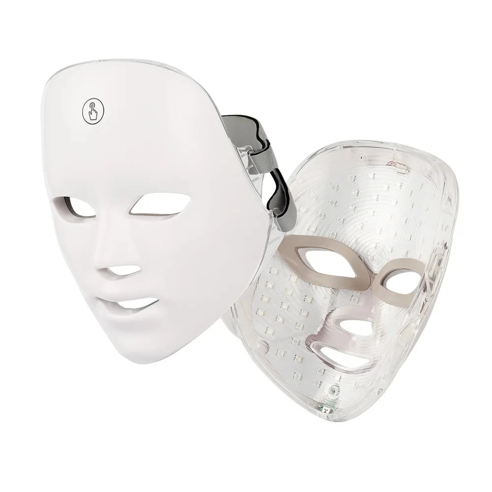 Rechargeable 7-Color LED Face Mask | Facial Light Therapy Device | Home Skin Care Tool