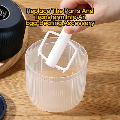 300ml Capacity Electric Garlic Chopper, Mini Portable Veggie Cutter, 4 Sharp Stainless Steel Blades Mini Electric Food Chopper, Compact Size, Easy to Clean, One-Touch Operation (Blue)