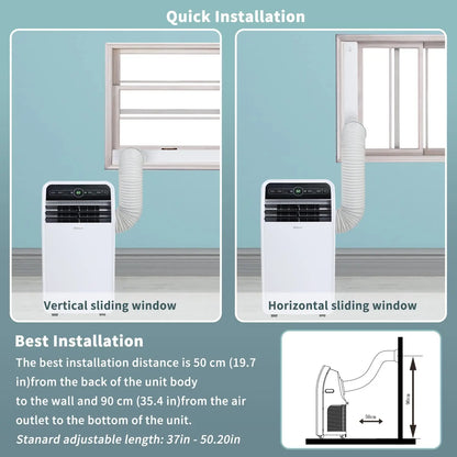 Shinco™ 12,000 BTU Smart Portable Air Conditioner – Wi-Fi Climate Control