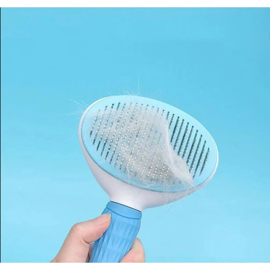 Stainless Steel Pet Grooming Comb | Detangling & De-Shedding Brush for Long-Haired Dogs and Cats