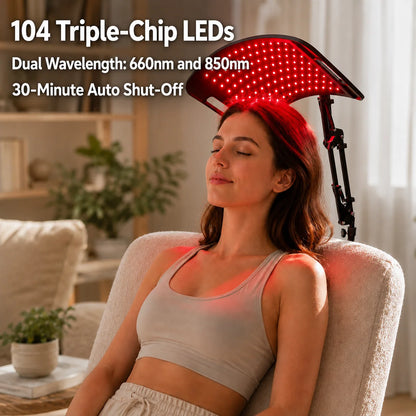 Red Light Therapy Lamp | 660nm & 850nm Near Infrared Panel | Adjustable Stand & Timer | Home Use Device