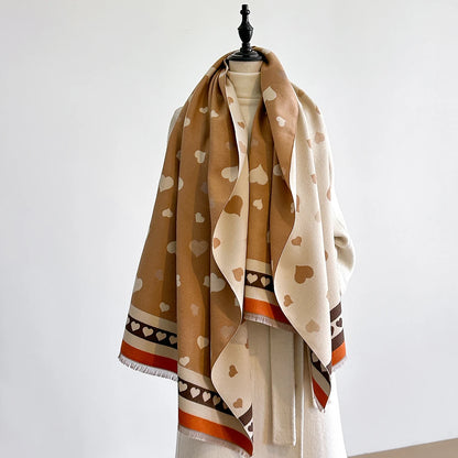 Women's Faux Cashmere Pashmina Shawl | Soft Winter Scarf | Elegant Wrap & Poncho