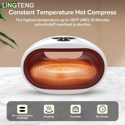LINGTENG Hand Massager | Heat & Compression | Wireless Rechargeable Design | Hand Relaxation Device