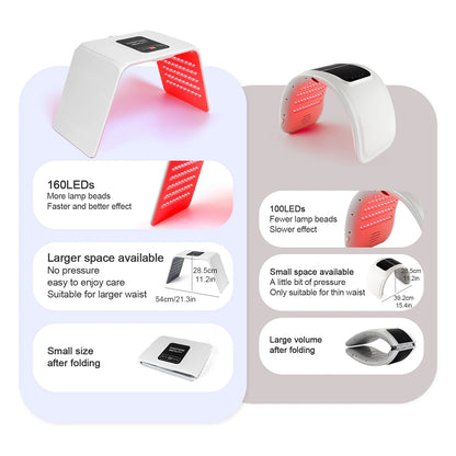 7-Color LED Photon Therapy Machine | Foldable Skin Care Device | Facial & Body Beauty Light Treatment Tool