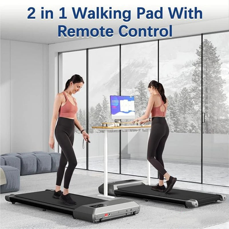 2-in-1 Folding Treadmill for Home Use, 2.5HP Walking and Running Machine with LCD Display, 300 lb Weight Capacity for Indoor Fitness and Exercise