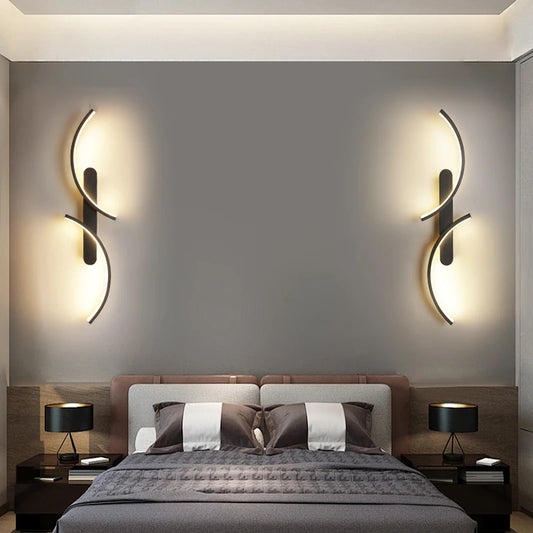 Modern C-Shaped LED Wall Sconce | Minimalist Wall Lamp for Living Room, Bedroom, Hallway & Office