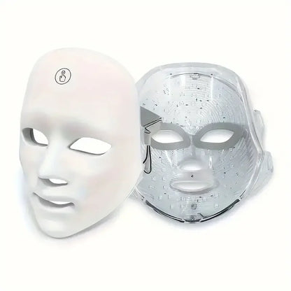 Rechargeable 7-Color LED Face Mask | Facial Light Therapy Device | Home Skin Care Tool