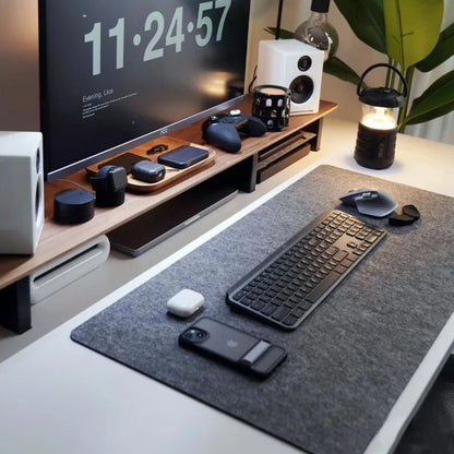 Wool Felt Desk Mat XXL, Large Non-Slip Mouse Pad for Gaming, Office, Keyboard, Laptop and Computer Desk Protection, Smooth Writing Surface Deskpad