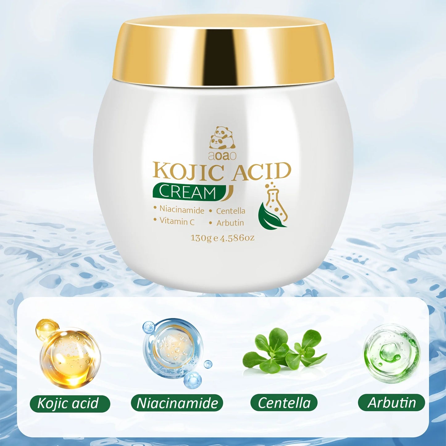 Kojic Acid Day & Night Face Cream | Vitamin E & Collagen | Lightweight Moisturizer for Dry & Sensitive Skin