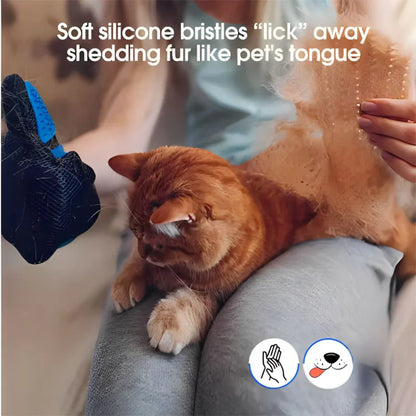 Pet Hair Removal Grooming Glove for Dogs and Cats, Deshedding Comb, Massage Brush, and Shedding Control Tool