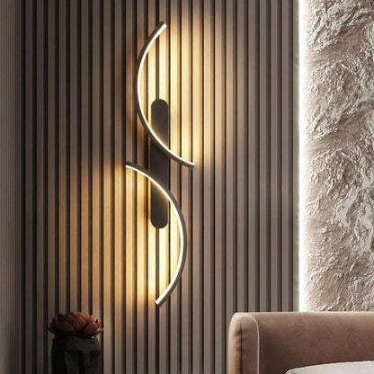 Modern C-Shaped LED Wall Sconce | Minimalist Wall Lamp for Living Room, Bedroom, Hallway & Office