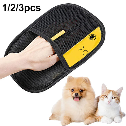 Pet Grooming Glove | Hair Remover & Deshedding Brush | For Dogs, Cats & Rabbits

Concise Product Title