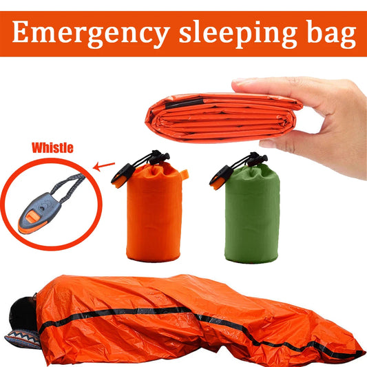 Emergency Survival Sleeping Bag | Waterproof Thermal Mylar Blanket | Outdoor Camping & Rescue Gear