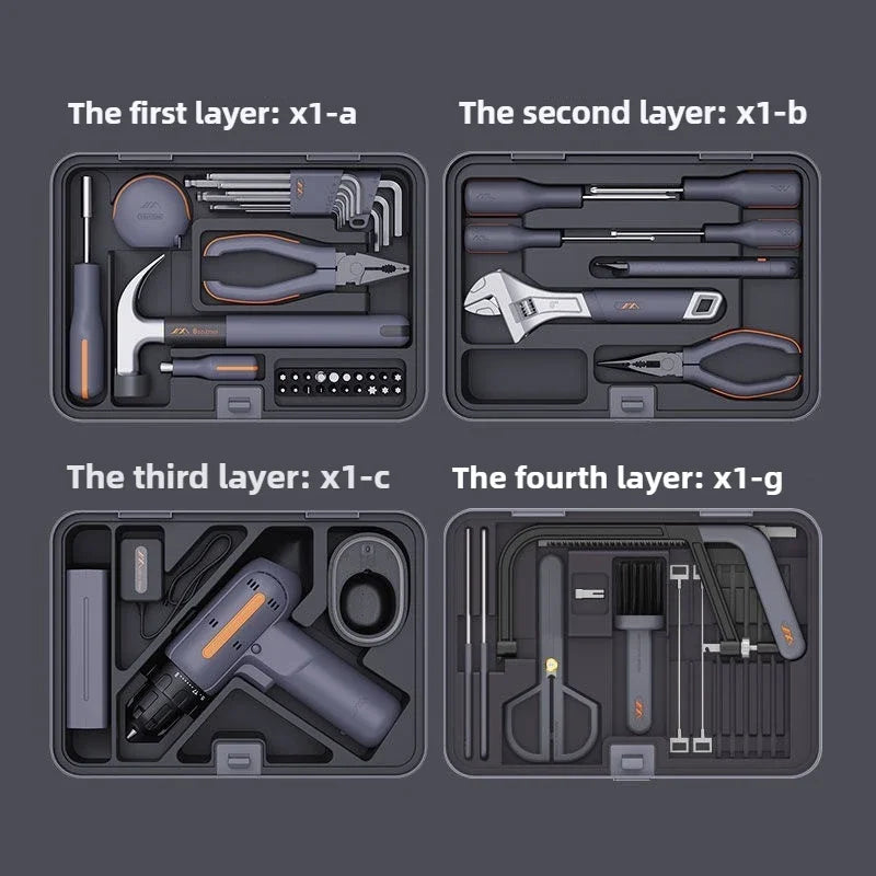 Portable Hand Tool Set | Multifunction Repair Kit | Durable Storage Case | Home & Professional Use