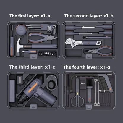 Portable Hand Tool Set | Multifunction Repair Kit | Durable Storage Case | Home & Professional Use