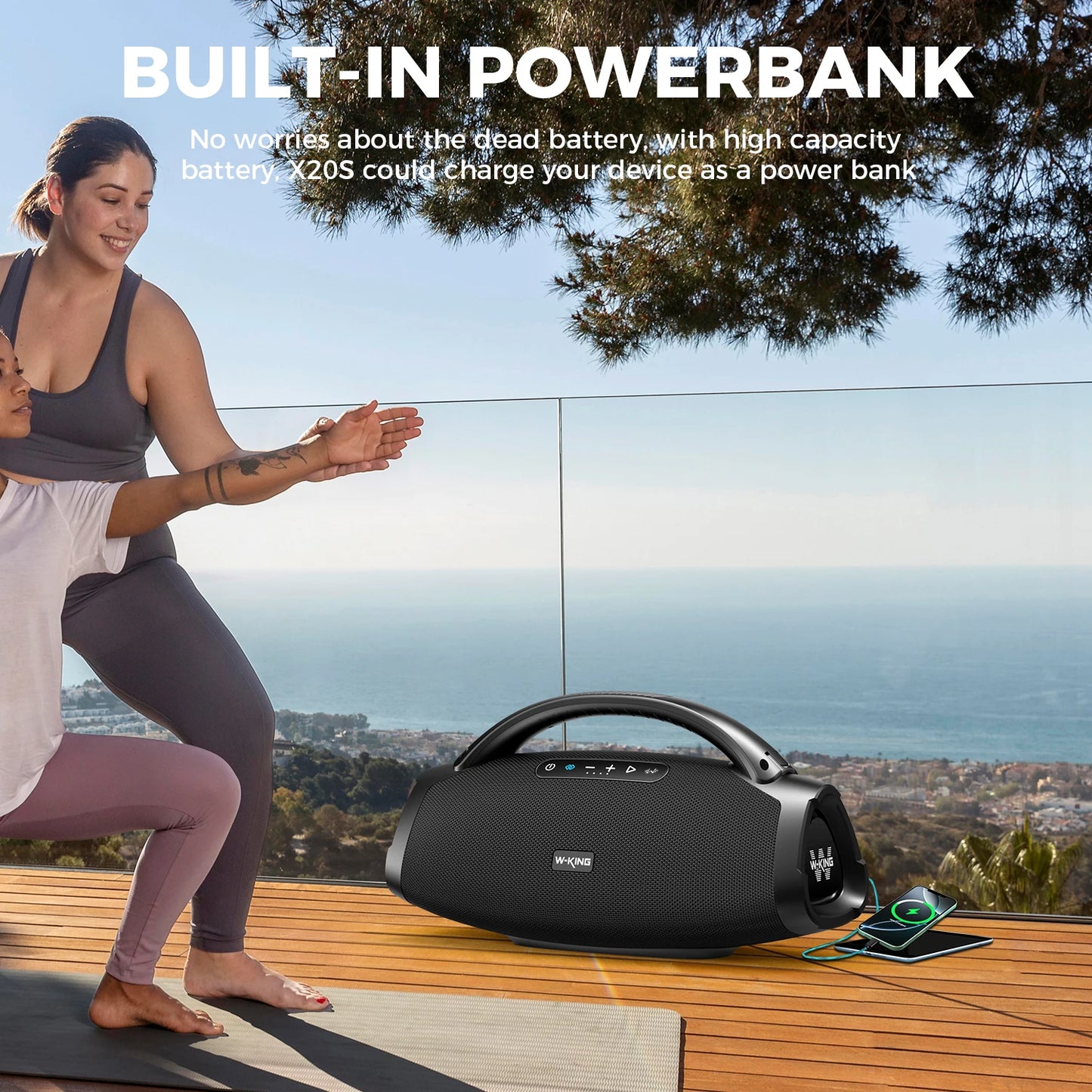 W-KING X20S™ Premium Bluetooth Party Speaker – Powerful Outdoor Sound