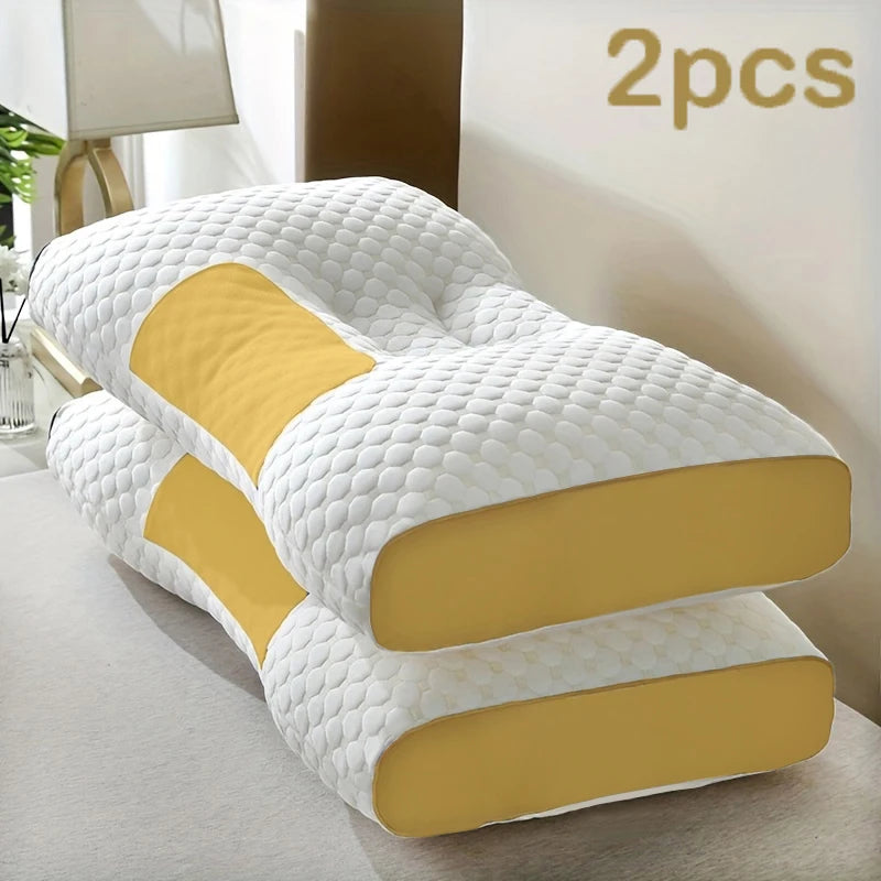 Ergonomic Contour Design • Adjustable Height • Premium Pillow Core • All-Season Comfort