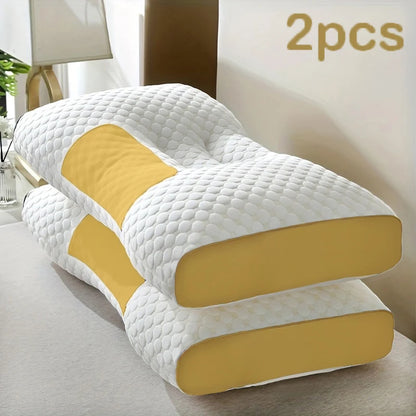 Ergonomic Contour Design • Adjustable Height • Premium Pillow Core • All-Season Comfort