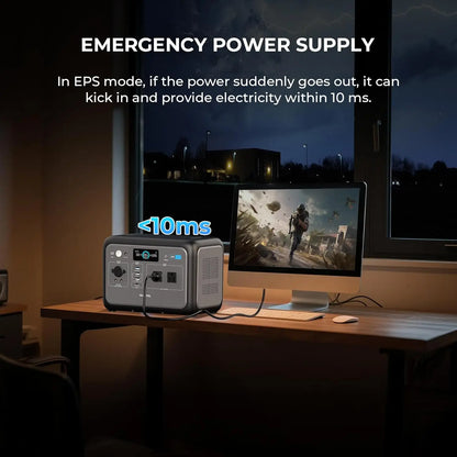 OUKITEL P800E Portable Power Station | 800W Output | 512Wh LiFePO4 Battery | Solar Generator for Home & Outdoor Use