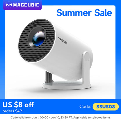 Magcubic HY300 Pro Portable Smart Projector | Native 720P HD | Android 14 | Bluetooth 5.4 | Home & Outdoor Entertainment