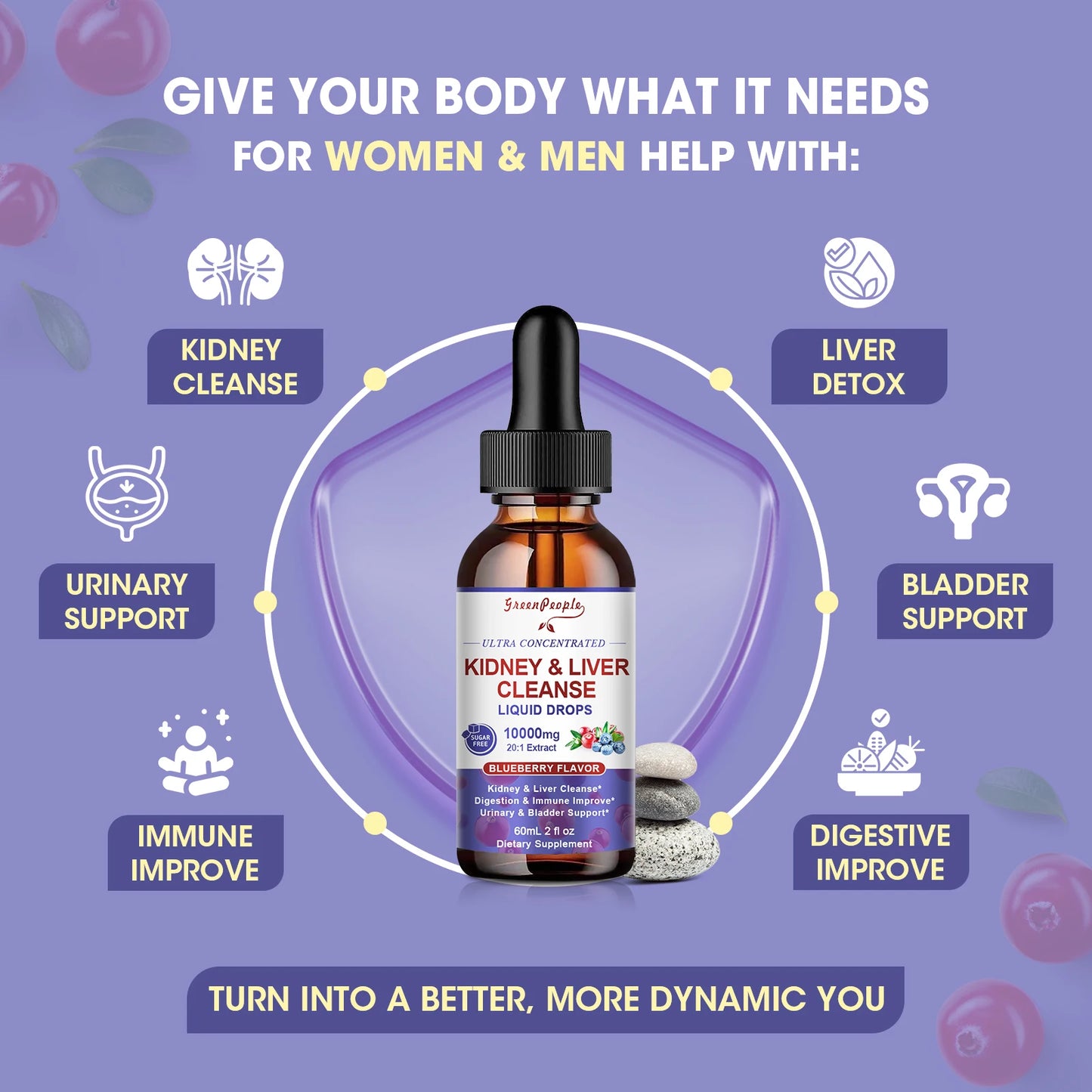 Kidney & Liver Support Drops | Milk Thistle Herbal Formula | Daily Wellness Supplement